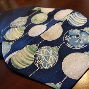 Navy Blue and Green Christmas Ornaments Facemask